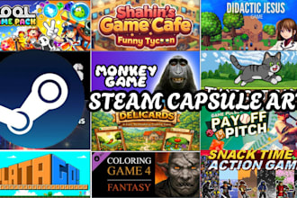 design professional steam capsule art and game store page assets