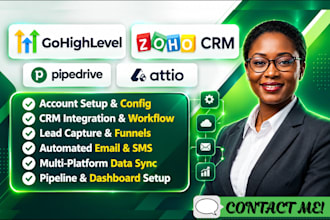 setup zoho gohighlevel folk crm attio mcp espo pipedrive automation workflow