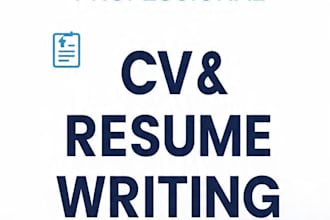 write professional CV resume and cover letter