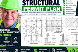 structural permit plan structural engineer architectural drawing permit plan