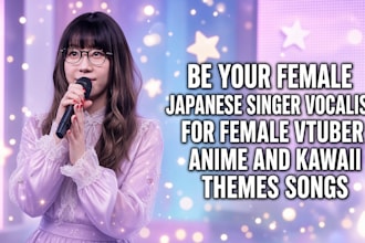 your female japanese singer vocalist for vtuber anime and kawaii themes songs