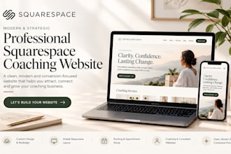 build squarespace coaching website for life coach business squarespace website