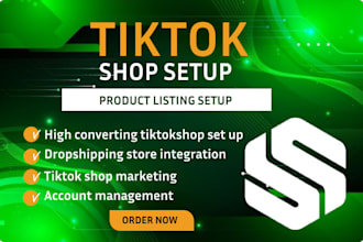 set up tik tok shop, grow tiktok shop dropshipping
