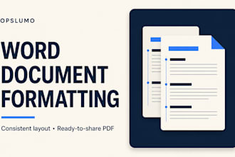 format your word documents and deliver polished docx and PDF files