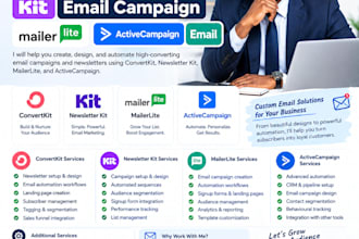 setup  convertkit newsletter kit email campaign mailerlite active campaign email