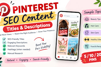 create SEO friendly pinterest titles and descriptions