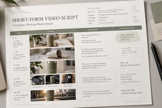 write engaging short form video scripts for reels