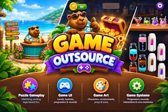 provide full game outsourcing for casual and puzzle games