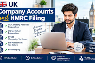file UK company accounts, UK tax return, UK vat and corporation tax return ct600