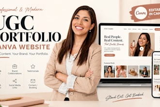 create canva ugc portfolio website for your creator brand