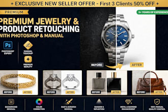 premium jewellery and amazon product photo retouching