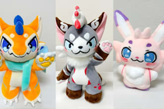 create handmade soft custom plush toy stuffed animals crochet kawaii plushie