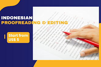proofread news articles for the mass media in indonesia