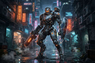 design sci fi mecha and robot concept art
