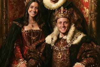 create a custom royal renaissance portrait painting
