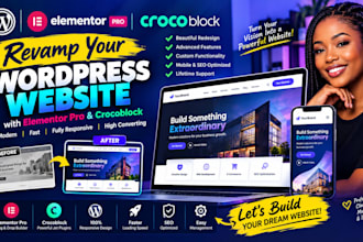 revamp wordpress website elementor pro responsive wordpress website crocoblock