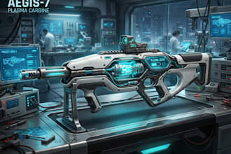 create weapon design and illustration