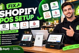 fix shopify pos setup square pos, clover pos, toast pos, lightspeed pos menu
