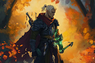 draw your dnd art or ttrpg character design or illustration