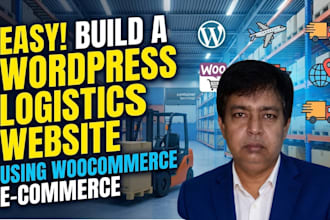 design a wordpress logistics website with ecommerce