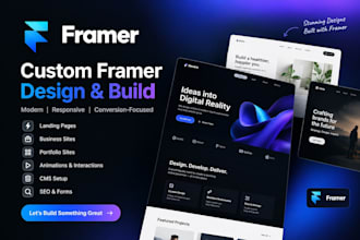 design framer website, framer landing page, framer website redesign