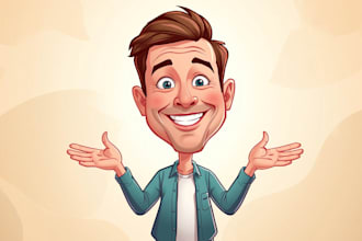draw carton caricature for youq
