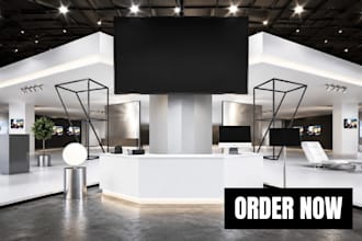 design trade show booth graphics, backdrop and exhibition displays