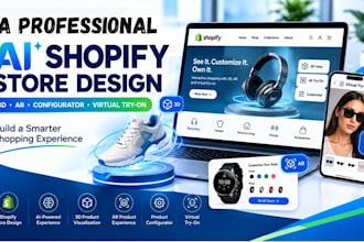 build an ai dropshipping store, with 2d,3d ar configurator, visual try on store
