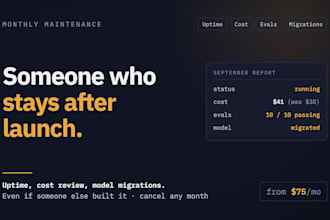 maintain and monitor your ai chatbot or agent every month