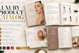 design premium luxury wholesale product catalogue med spa menu barber price list