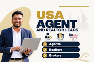 do usa b2b active real estate agents, realtors and broker leads for marketing