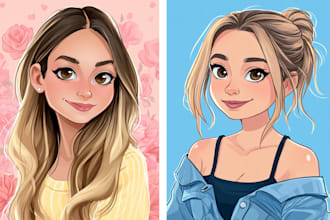 create a custom disney cartoon portrait