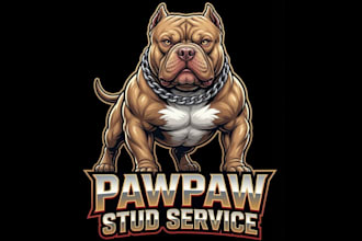 design high quality pitbull mascot logo with unlimited revision