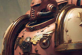 draw custom warhammer 40k character illustrations and grimdark portraits