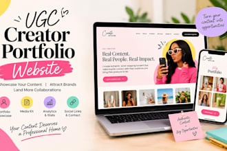 design ugc portfolio website in canva, media kit, rate card