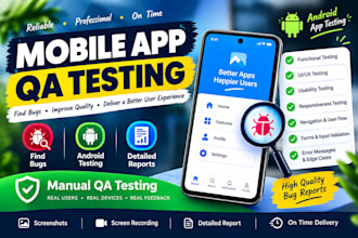 test your mobile app and provide a detailed bug report