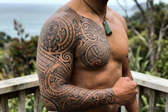 design a polynesian maori tribal tattoo