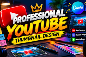 design high CTR youtube thumbnails