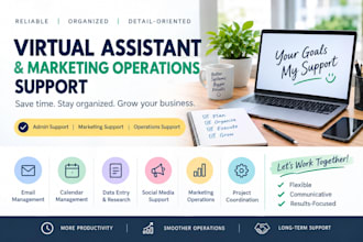 provide virtual assistant and marketing operations