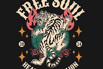 craft a custom vintage tattoo emblem and vector illustration