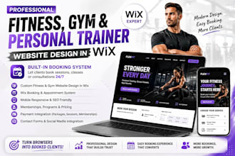 design a fitness or personal trainer website with booking system