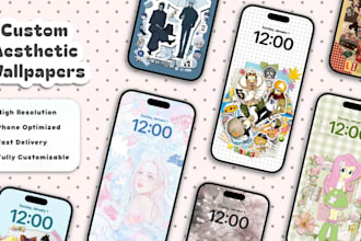 create a custom aesthetic phone wallpaper