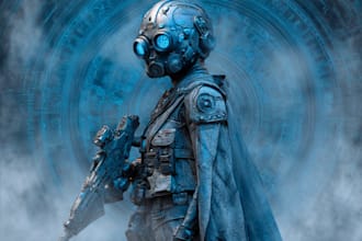 sci fi character illustration or sci fi character