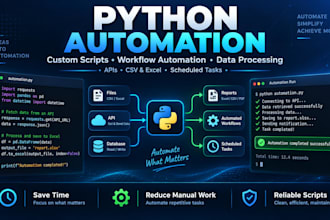 create custom python scripts and automation for your business