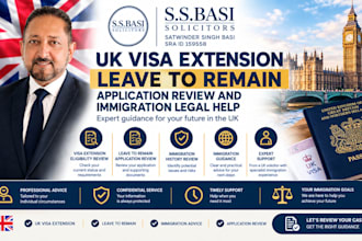 provide uk visa extension and leave to remain application immigration legal help
