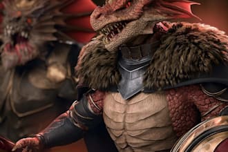 create a detailed horned fantasy warrior character for your story or game