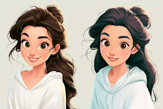 draw a disney watercolor portrait