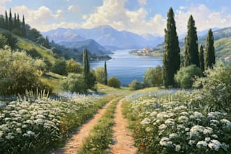 create custom sunset and nature oil paintings