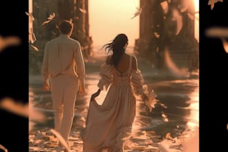 design emotional romantic book cover with cinematic art