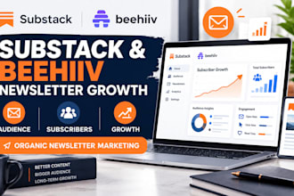 do substack newsletter promotion, beehiiv, increase  audience and subscribers